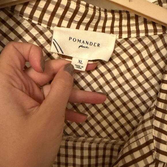 Pomander Place Brown Gingham Seersucker Zacara Dress from Tuckernuck - Picture 5 of 5